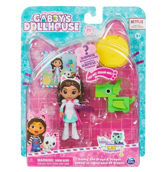 Gabby’s Dollhouse, Gabby the Brave and Dragon 3.4-inch Figure Set