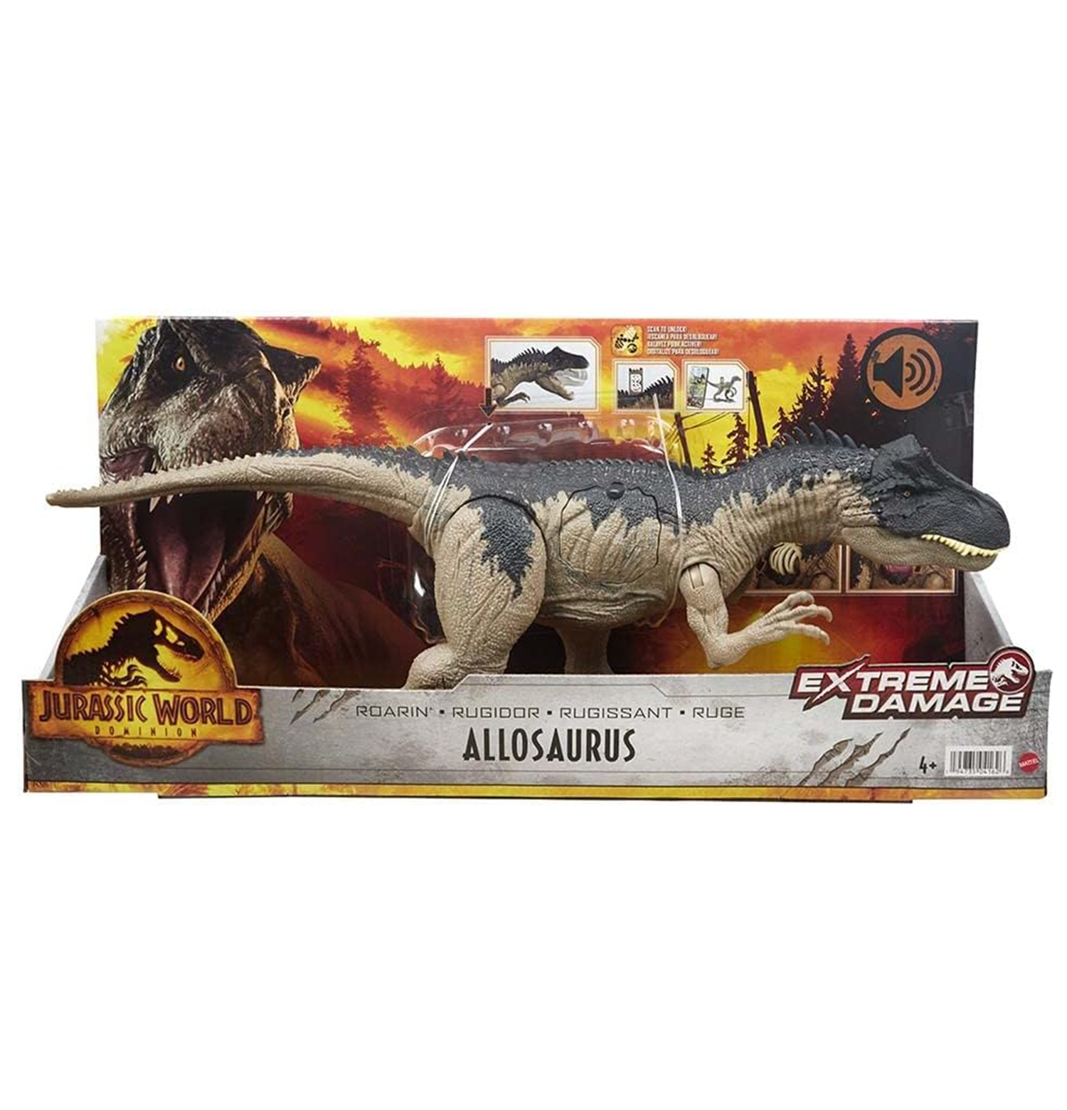 Jurassic World Extreme Damage Roarin Allosaurus Dinosaur Action Figure Toys Onestar