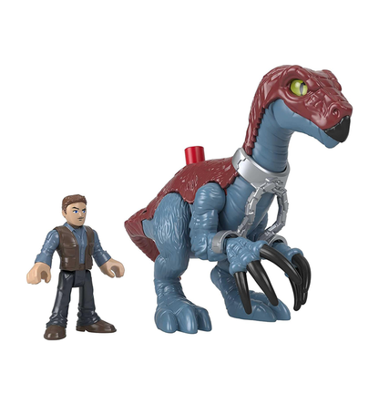 Imaginex Jurassic World Dominion Therizinosaurus Dinosaur & Owen Grady Poseable Figure Set