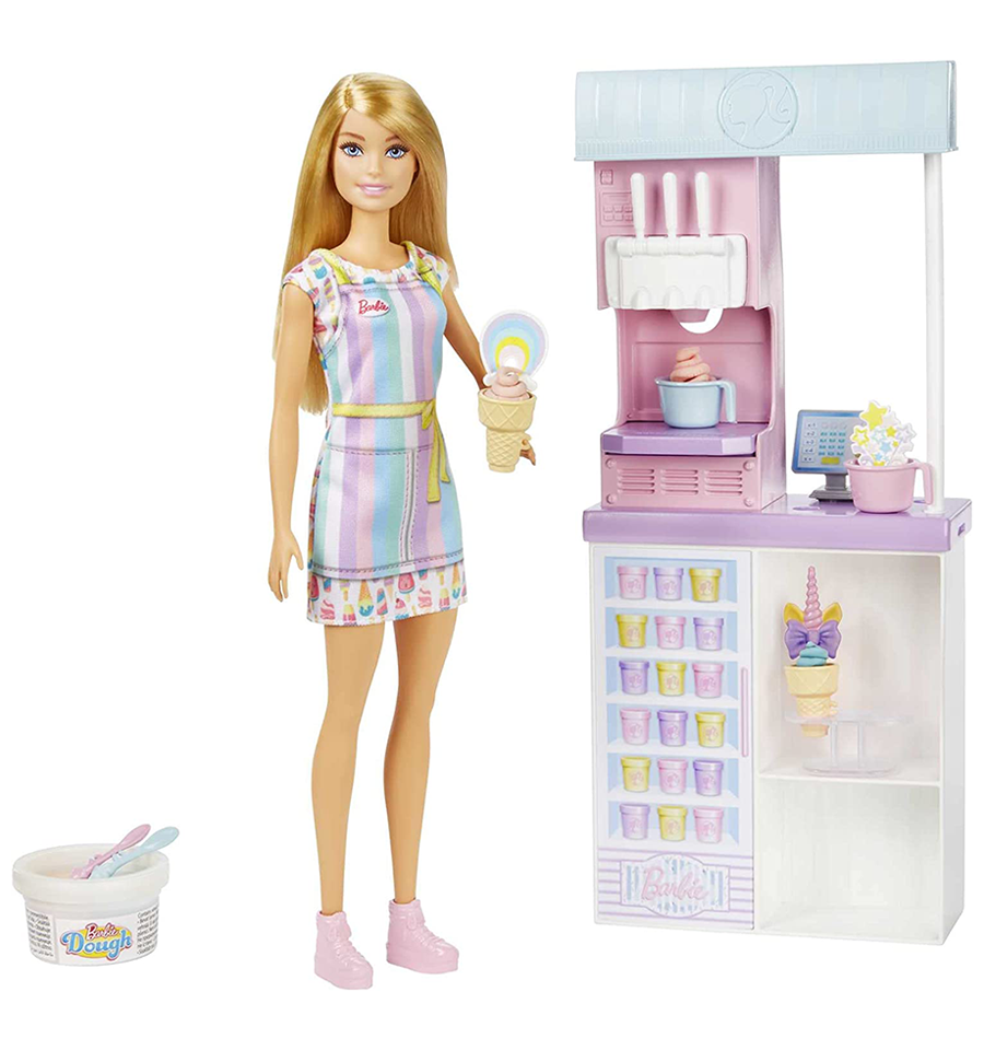 Barbie Ice Cream Shop Playset- (Blonde)