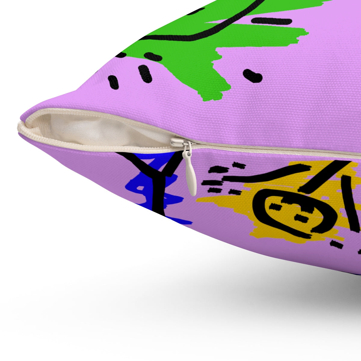 Spun Polyester Square Pillow Light Purple