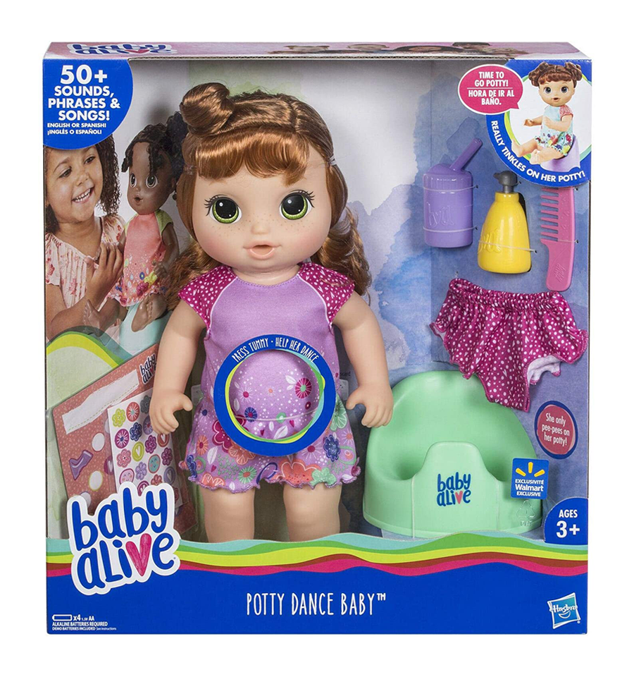 Baby Alive Potty Dance Baby Exclusive Red Curly Hair