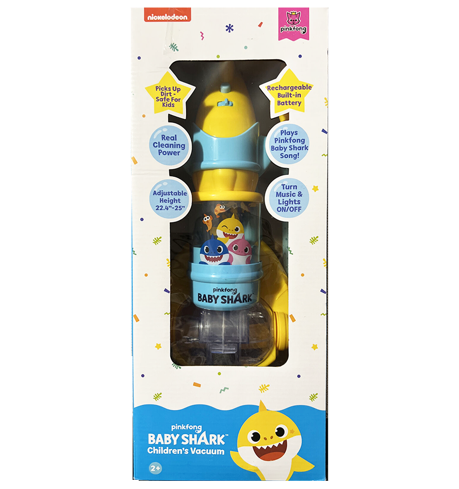 Pinkfong Baby Shark Children's Vacuum with Real Suction Power