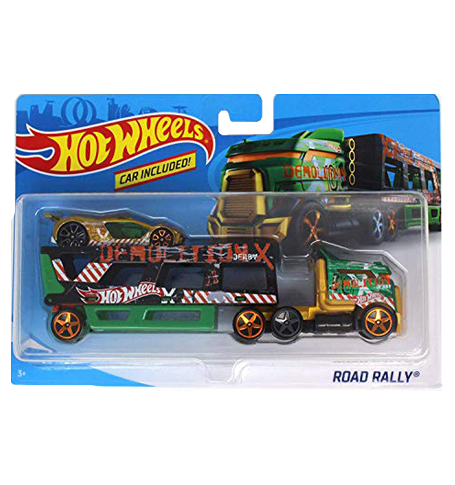 Hot Wheels Road Rally with Detachable Trailer Demolition Derby X