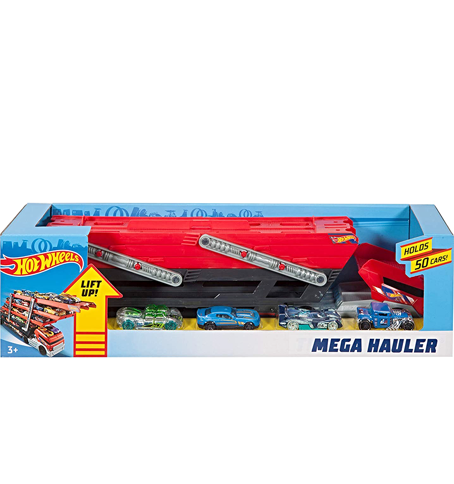 Hot Wheels Mega Hauler Truck with 4 Cars Toys Onestar