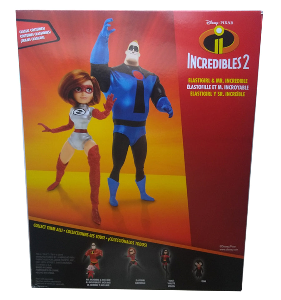 Incredibles 2 - 11in Hey Day Action Dolls 2 pack Mr Incredible and Elastigirl