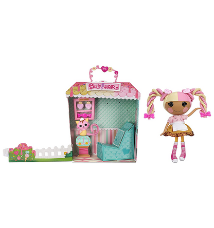 Lalaloopsy Silly Hair Doll Scoops Waffle Cone with Pet Cat Playset, 13" Doll