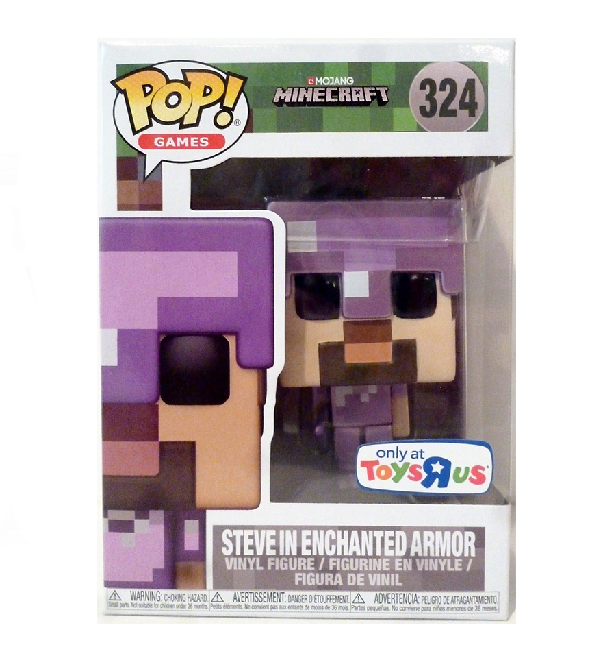 Funko Pop Minecraft Steve in Enchanted Armor (Toys R Us) Exclusive Figure #  324