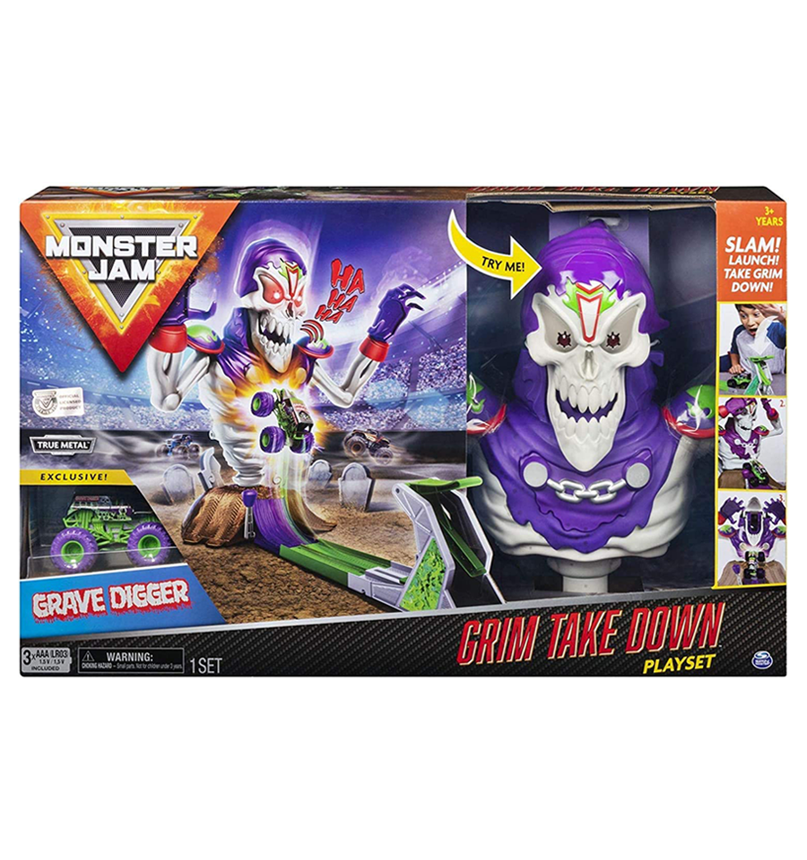Monster Jam, Grim Takedown Playset with Lights & Sounds