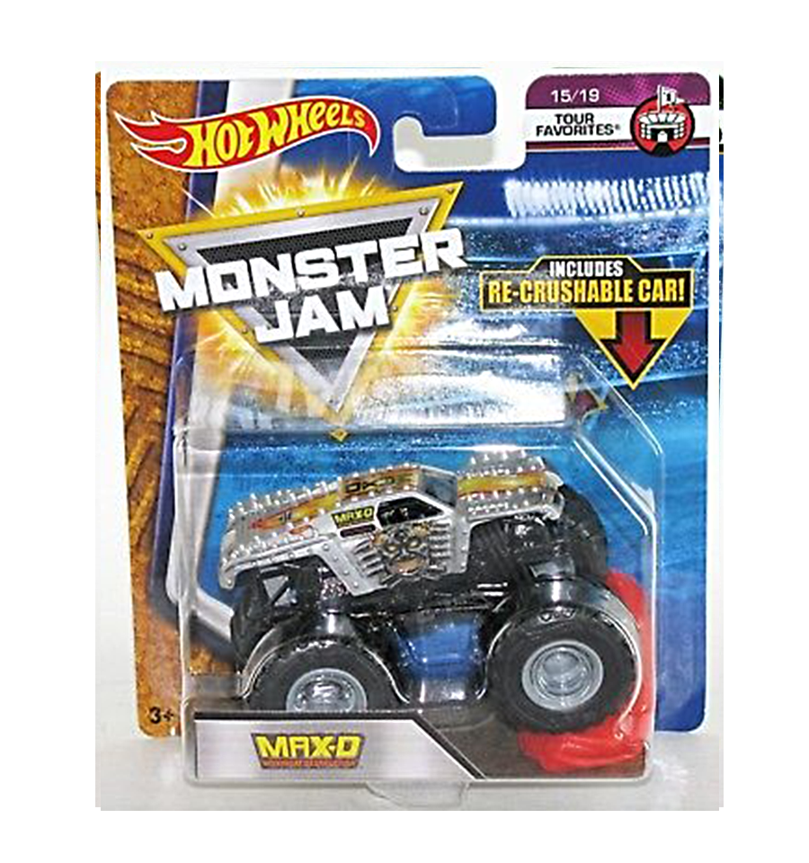 Hot Wheels Monster Jam Max D Silver Tour Favorites 15 19 Toys