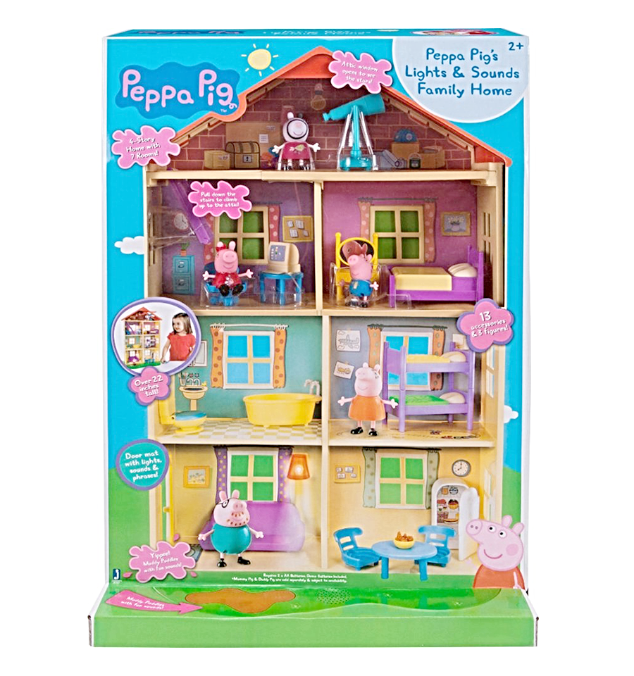 Peppa Pig Lights and Sounds Family Home Playset