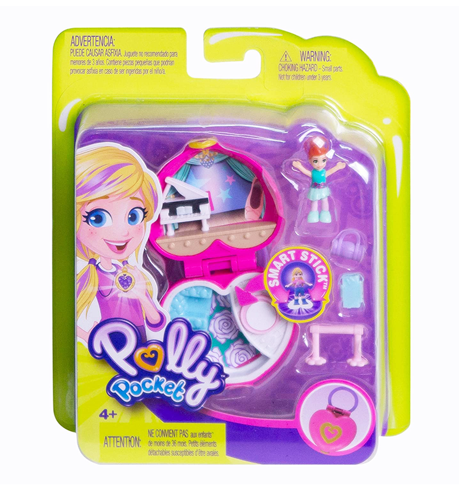 Polly Pocket Go Tiny! Room Playset with Adventure Dolls & Accessories
