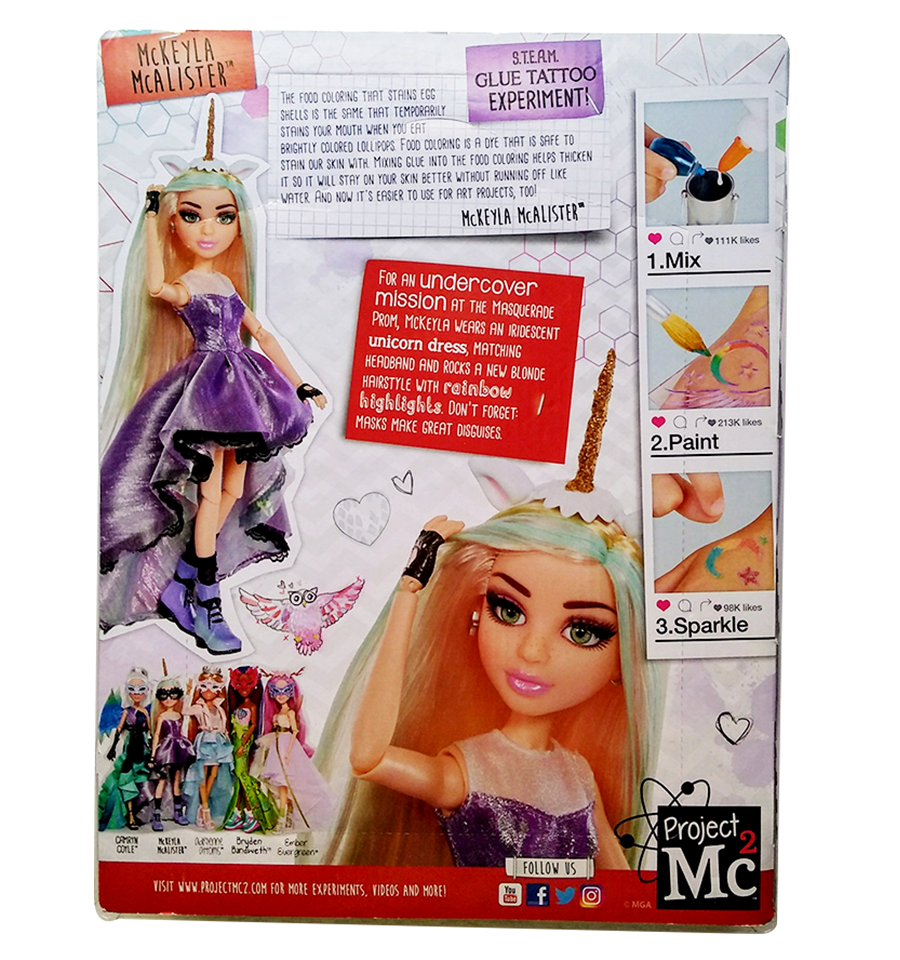 Project Mc2 Experiments with Doll- McKeyla's Glue Tattoo