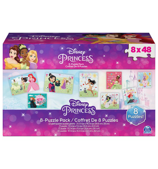 Disney Princess, 8 Jigsaw Bundle 48-Piece Per Puzzle
