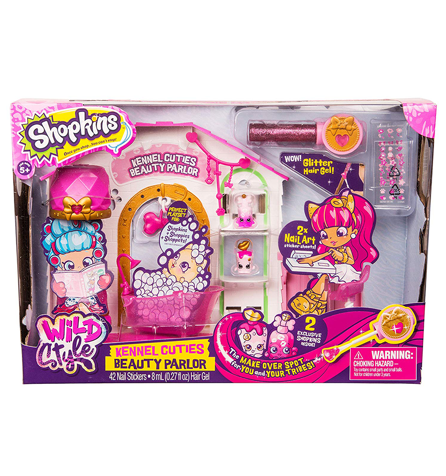 Shopkins Season 9 Wild Style Kennel Cutie Beauty Parlor Playset