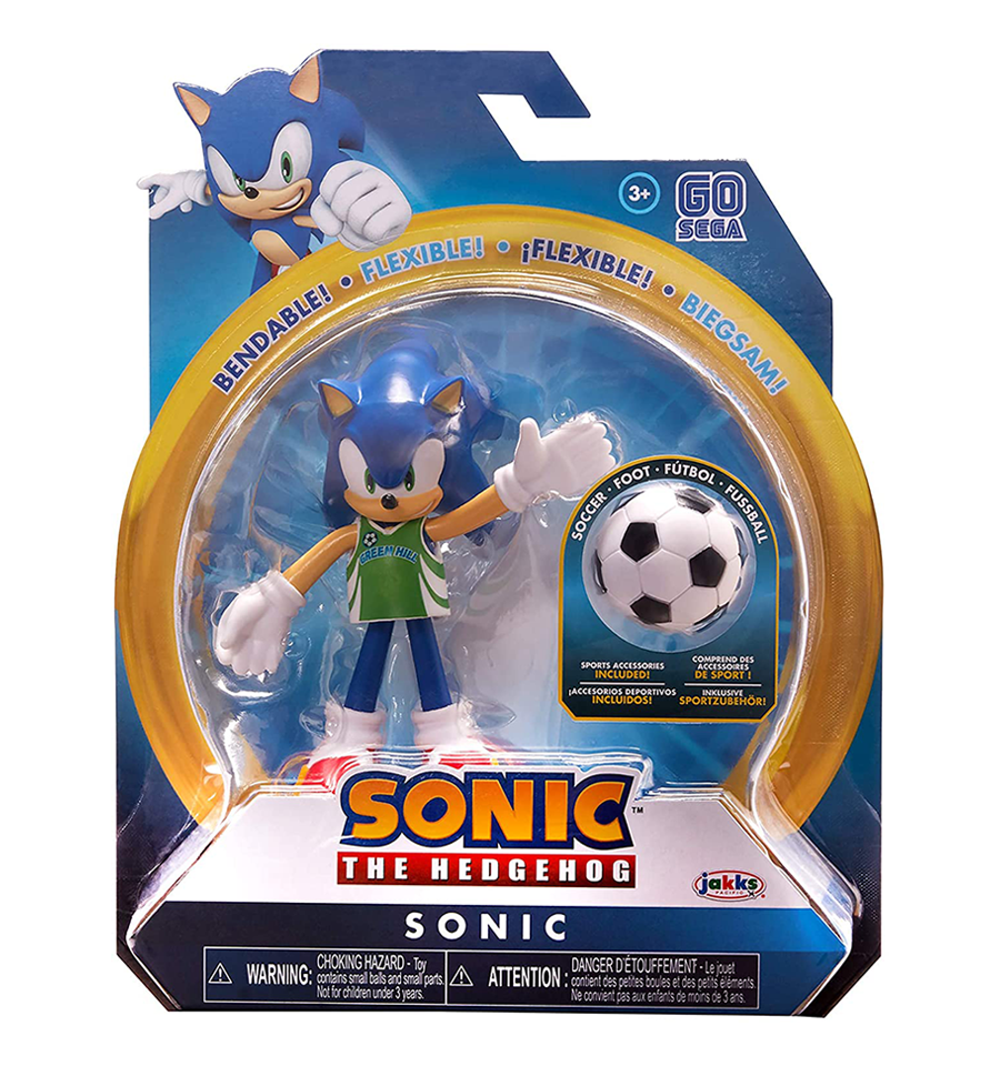 Sonic The Hedgehog Sonic with Soccer Ball 4 Action Figure