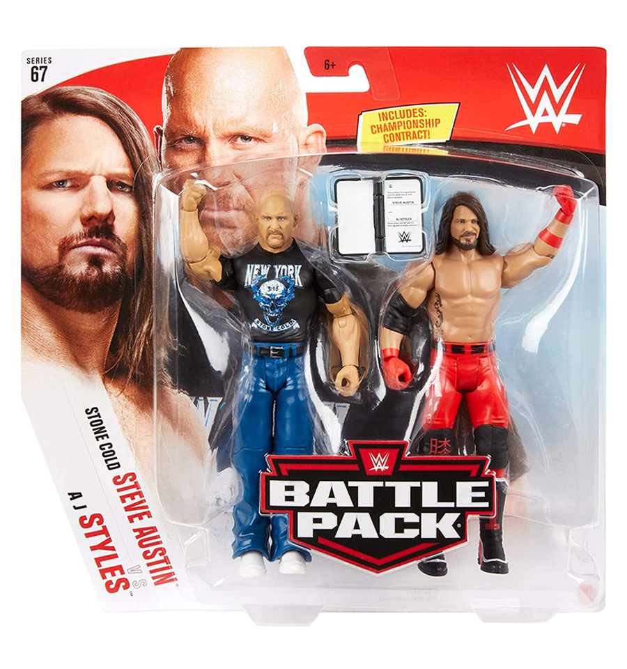 WWE Stone Cold Steve Auston vs AJ Styles Battle Pack Series 67