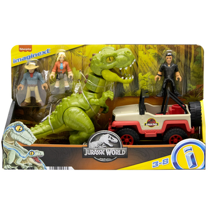 Imaginext Jurassic World T. Rex Dinosaur with Dr. Sattler, Dr. Grant & Ian Malcolm Playset