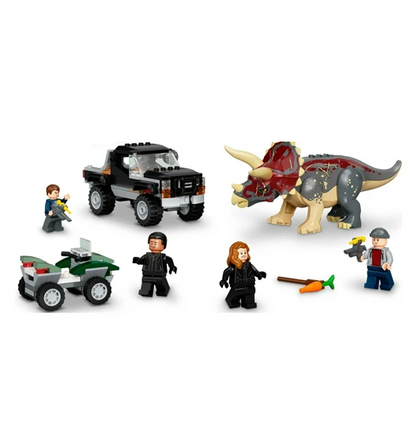 LEGO Jurassic World Dominion Triceratops Dinosaur Pickup Truck Ambush 76950