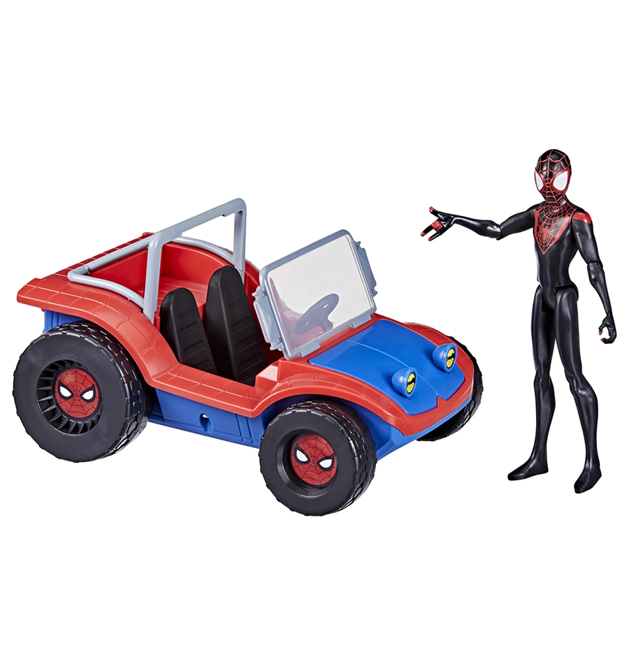 Marvel Spider-Man Spider-Mobile 6-Inch-Scale Vehicle and Miles Morales Action Figure