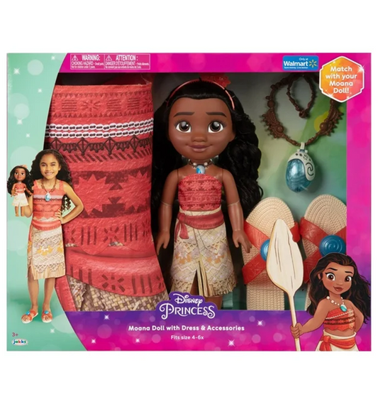 Disney Princess Moana Toddler Doll with Child Sized Dress and Accessories