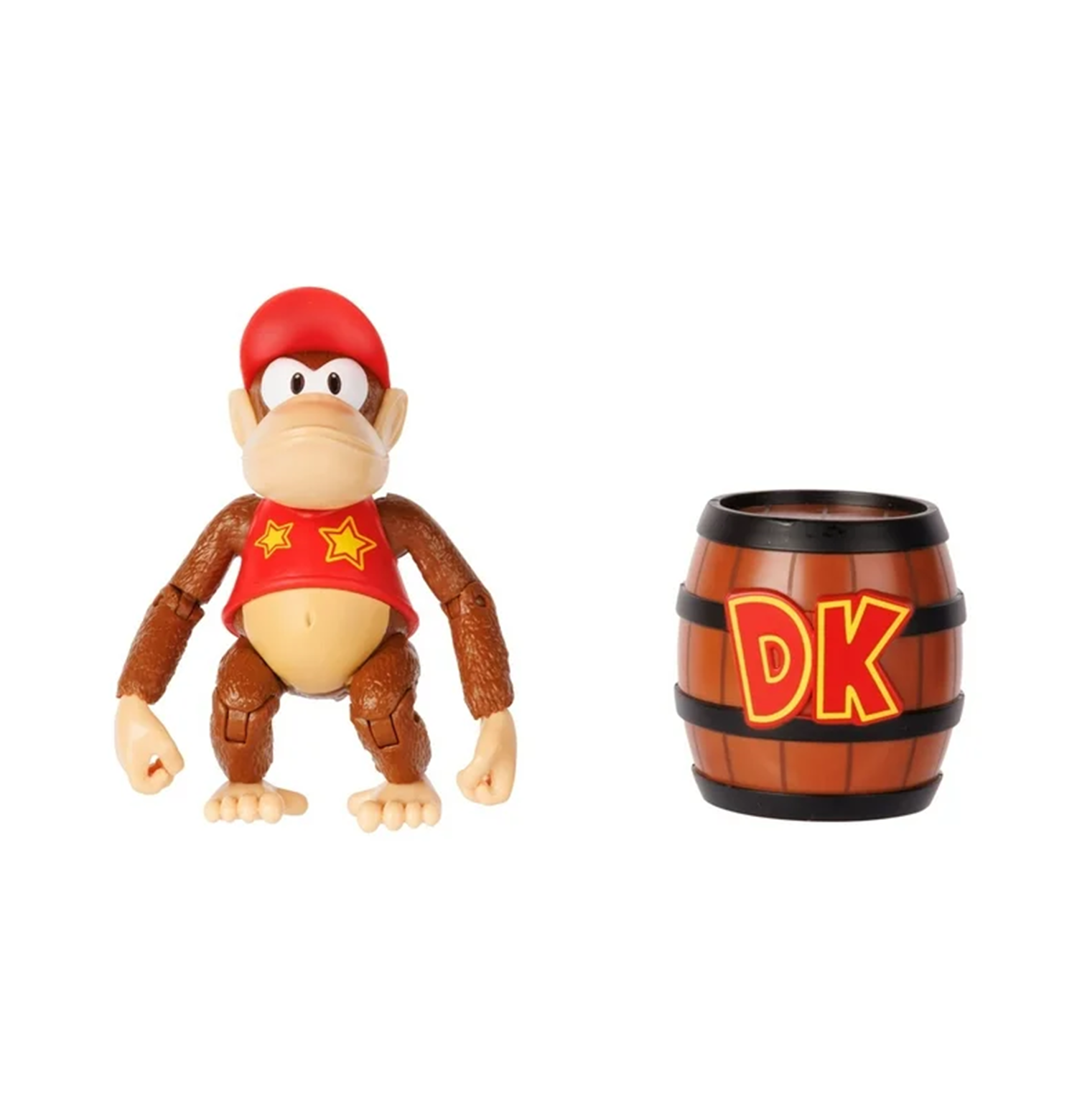 World of Nintendo 4" Diddy Kong with DK Barrel Action Figure