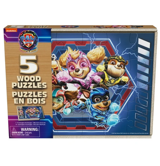 PAW Patrol: The Mighty Movie, 5 Wood Puzzles