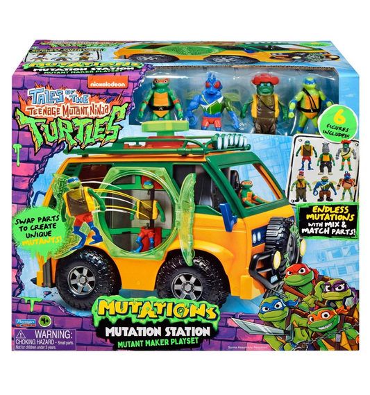 Teenage Mutant Ninja Turtles Mutations Station Playset: Plastic Toy Vehicle Set with Figures