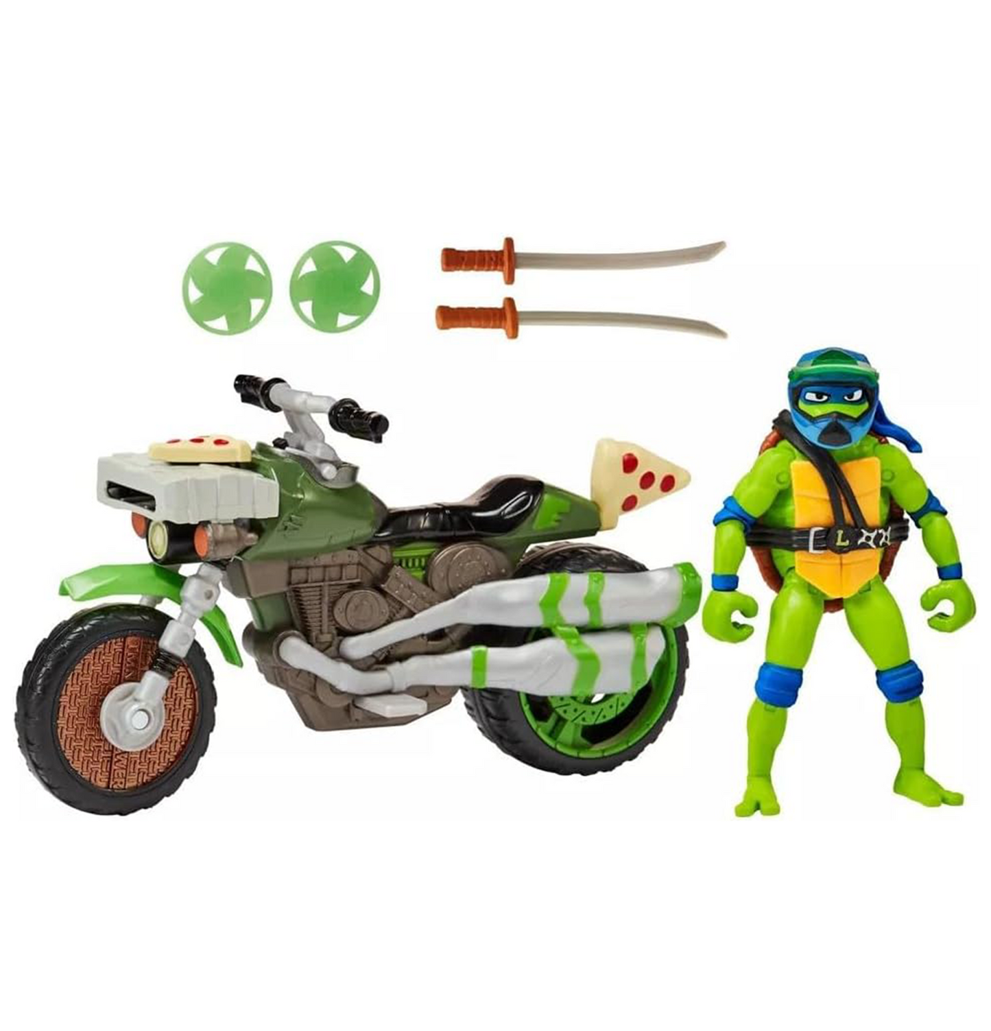 Teenage Mutant Ninja Turtles Mutant Mayhem Ninja Kick Cycle with Leonardo Vehicle & Action Figure