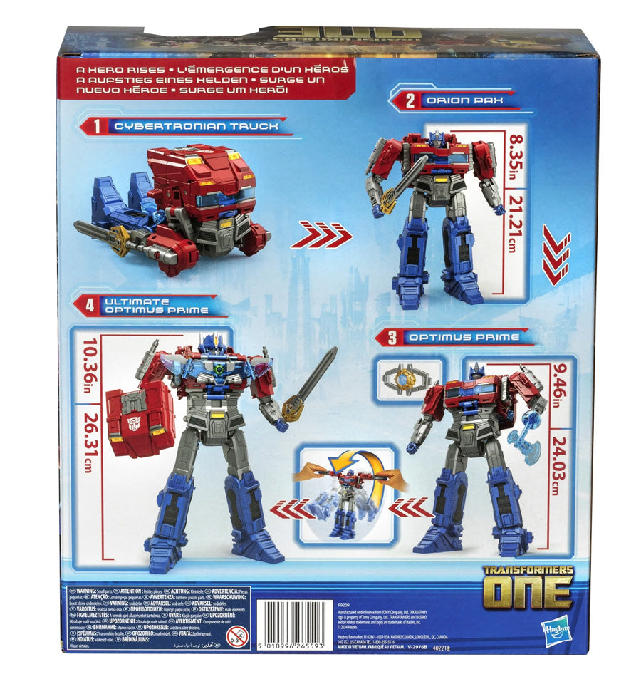 Transformers One Power Flip Optimus Prime (Orion Pax) Action Figure, 10” Interactive Robot Toy