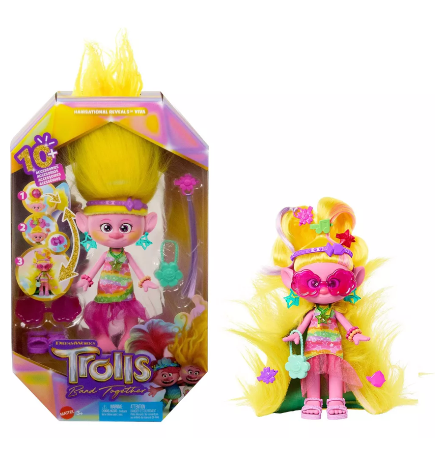 DreamWorks Trolls Band Together Hairsational Reveals Viva Fashion Doll & 10+ Accessories