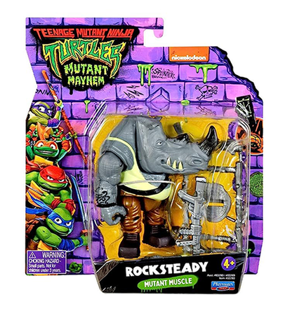 Teenage Mutant Ninja Turtles Mutant Mayhem Rocksteady Action Figure M Toys Onestar