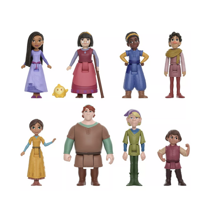 Disney Wish The Teens Pack of 8 Posable Mini Dolls & Star Figure