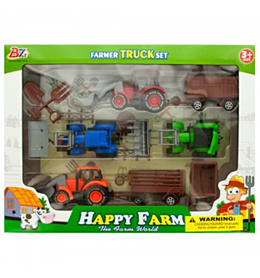 Farm Tractor Truck & Trailer Set