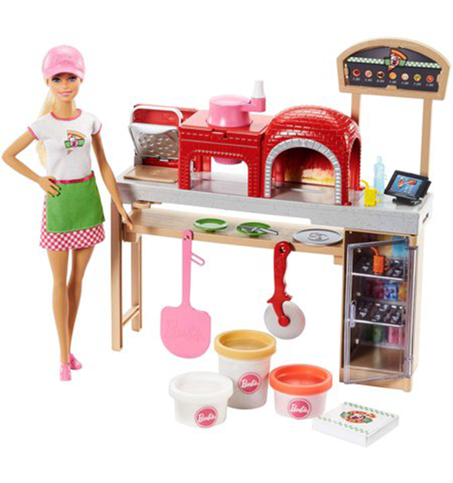 Barbie Cooking & Baking Pizza Making Chef Doll & Accessory Playset, Blonde