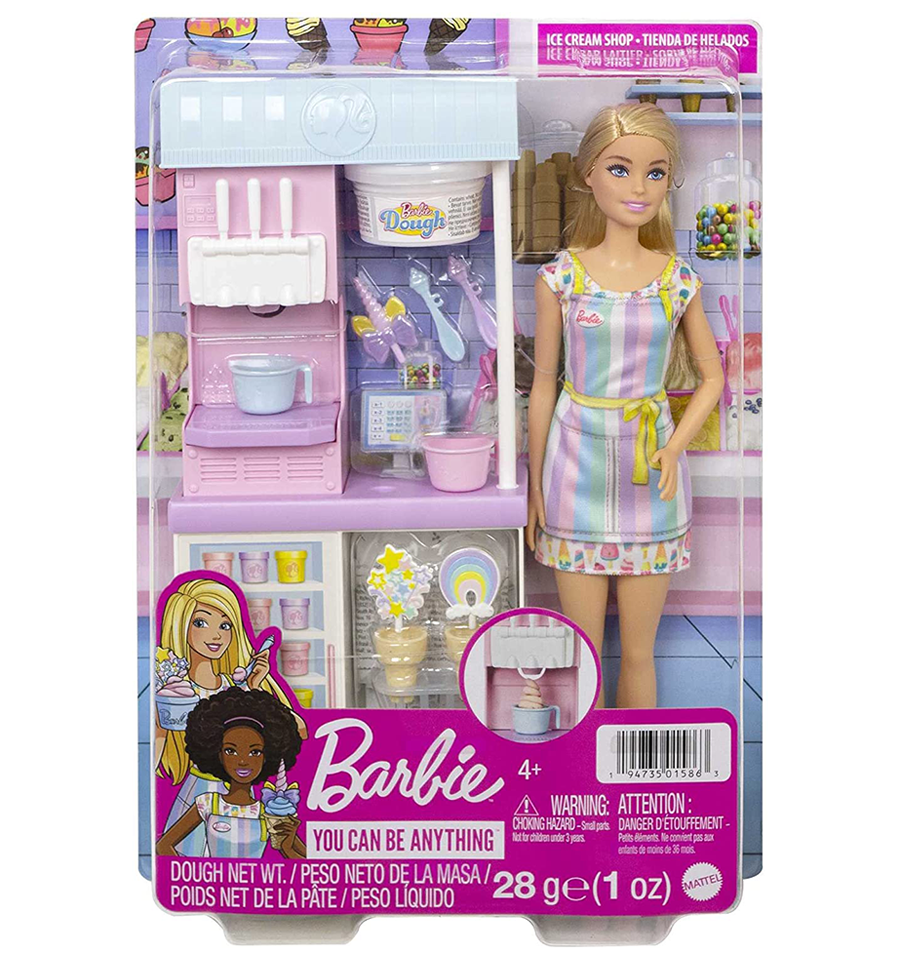 Barbie Ice Cream Shop Playset- (Blonde)