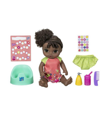 Baby Alive Potty Dance Baby Doll - Black Curly Hair