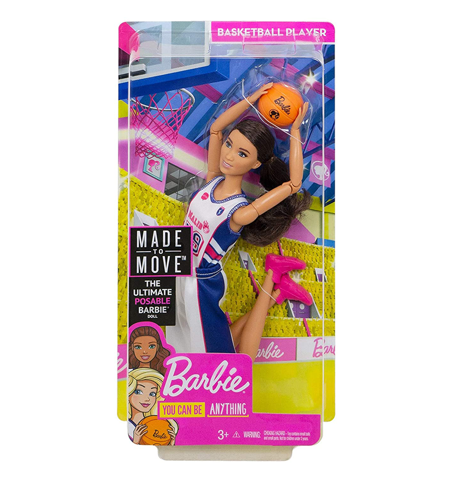 Barbie Made to Move Basketball Player Doll, Brunette