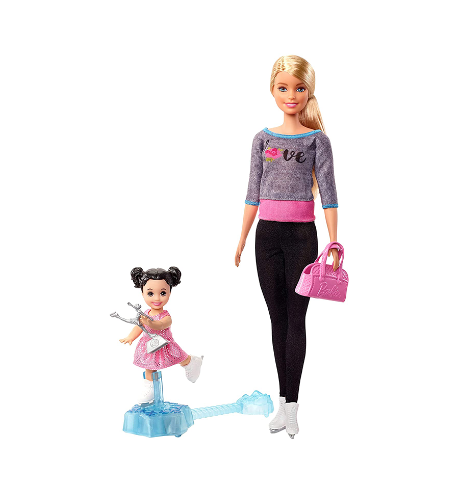 Barbie Ice-Skating Coach & Student Playset