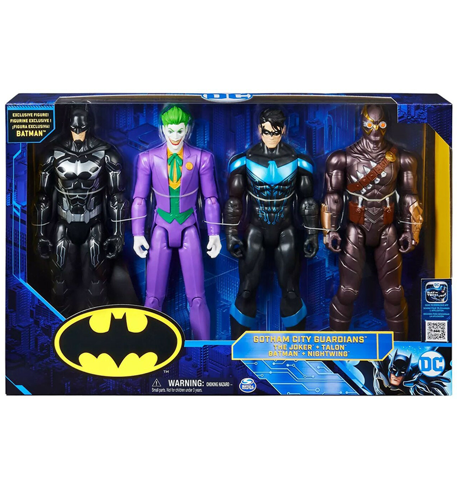 DC Comics Gotham Defenders Metal Tech - 12" Fig 4pk