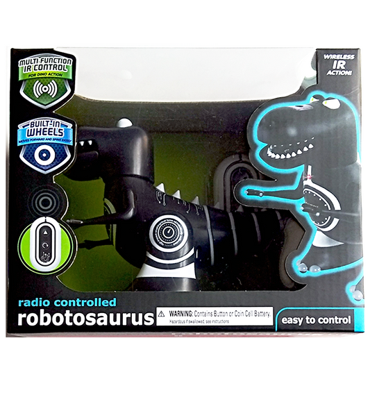 Black Series - RC Robotic Robotosaur Mini Toy - Black/White