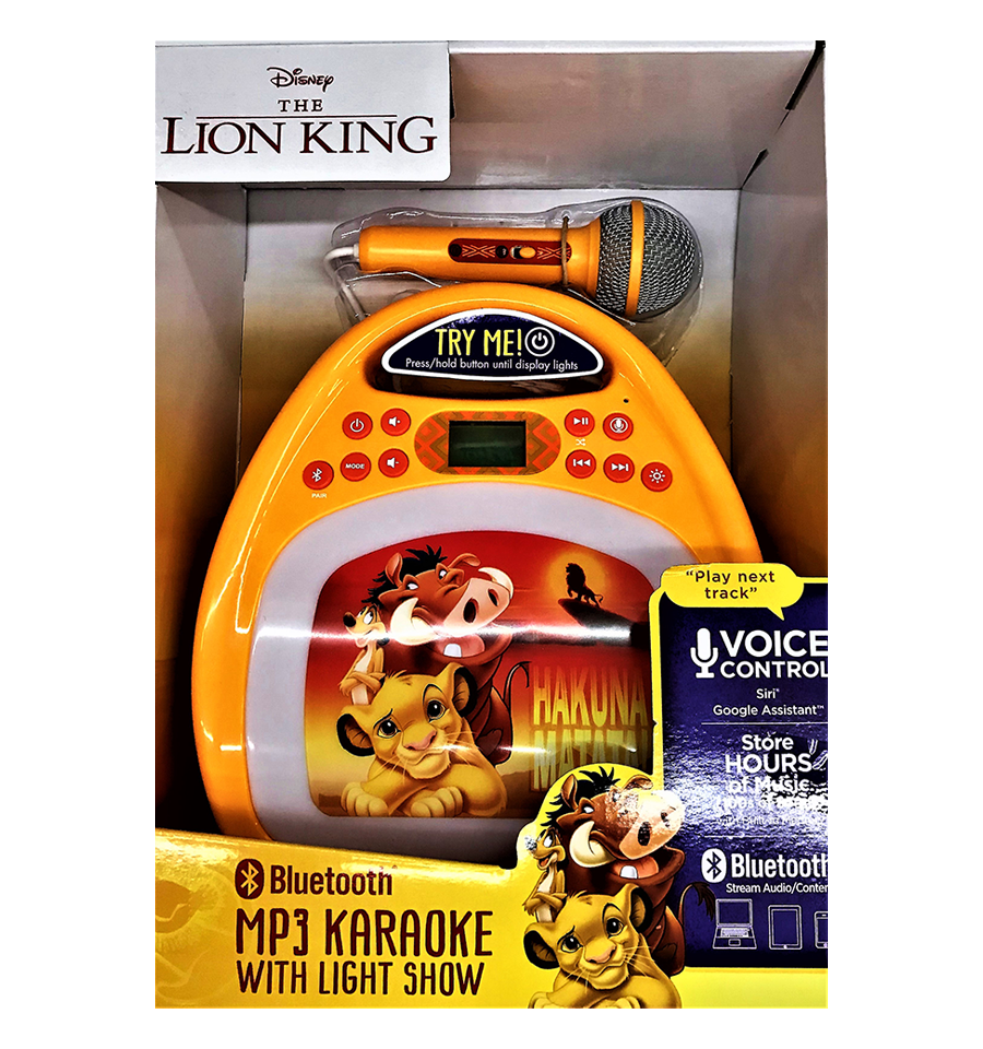 Disney Lion King Bluetooth MP3 Karaoke Machine with Microphone