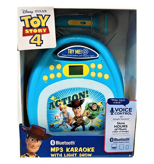 Disney Toy Story 4 Bluetooth MP3 Karaoke Machine with Microphone