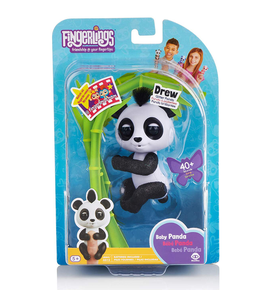 Fingerlings Glitter Panda - Drew (White & Black)