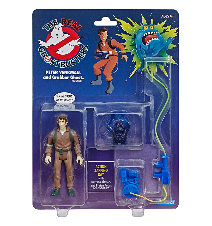 Ghostbusters Classic Retro Peter Venkman and Grabber Ghost Action Figure