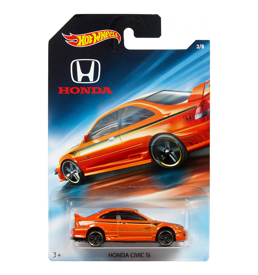 Hot Wheels Honda Series, Orange Honda Civic SI # (3/8)