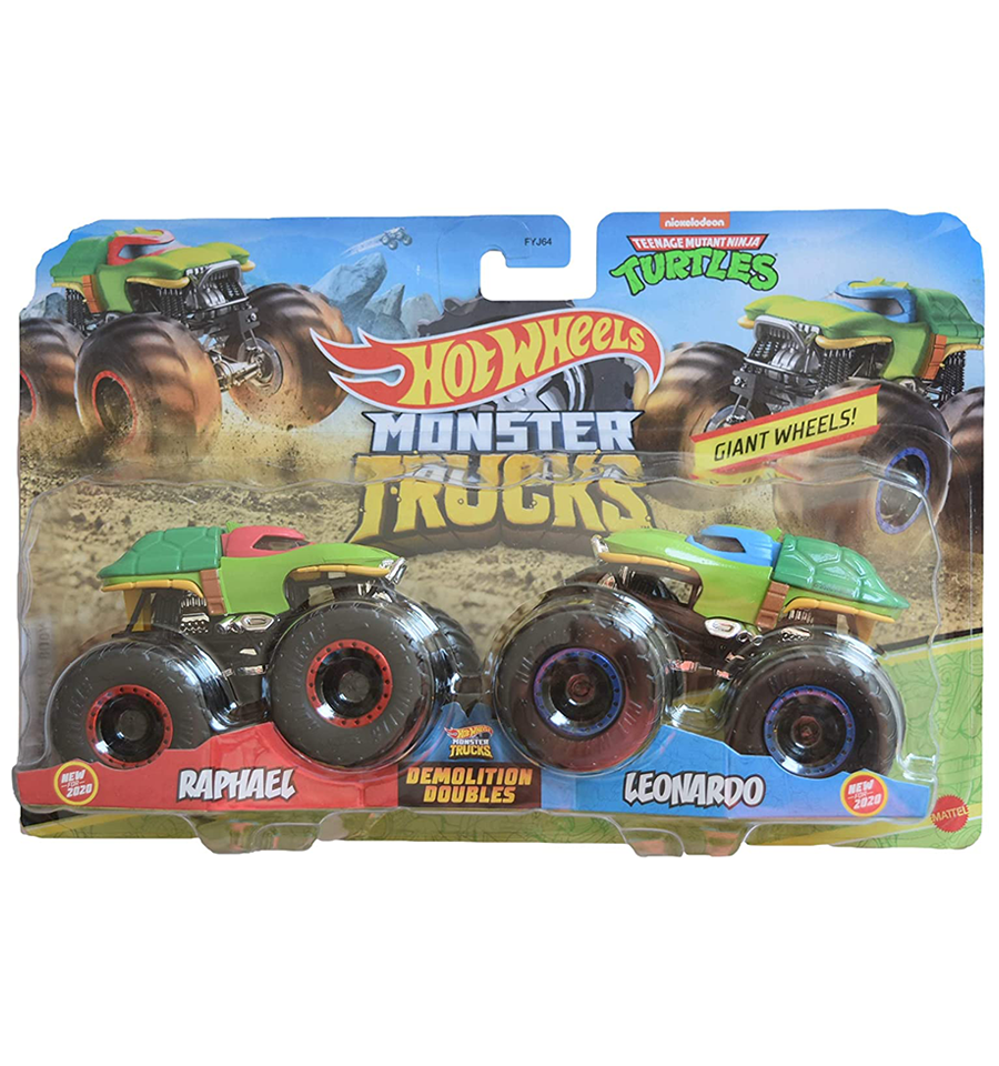 Hot Wheels Monster Trucks Teenage Mutant Ninja Turtles Raphael VS Leonardo