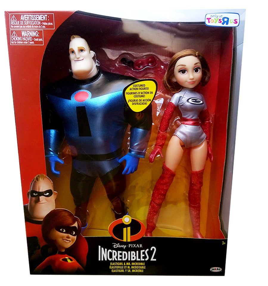 Incredibles 2 - 11in Hey Day Action Dolls 2 pack Mr Incredible and Elastigirl