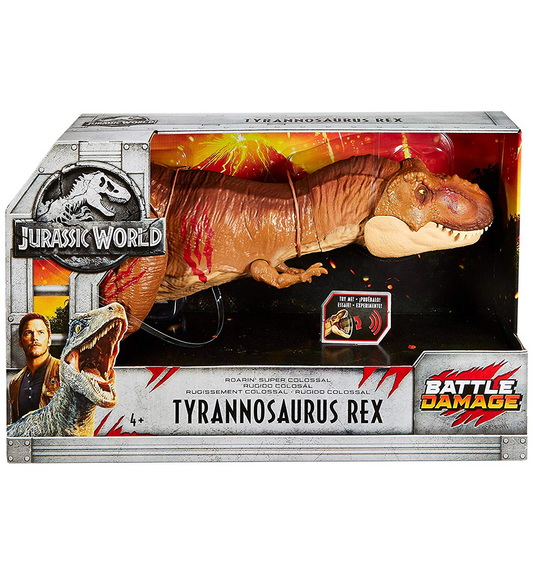 Jurassic World Battle Damage Roarin' Super Colossal Tyrannosaurus Rex Figure