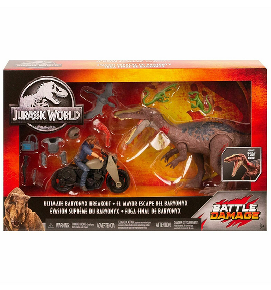 Jurassic World Battle Damage Ultimate Baryonyx Breakout Playset